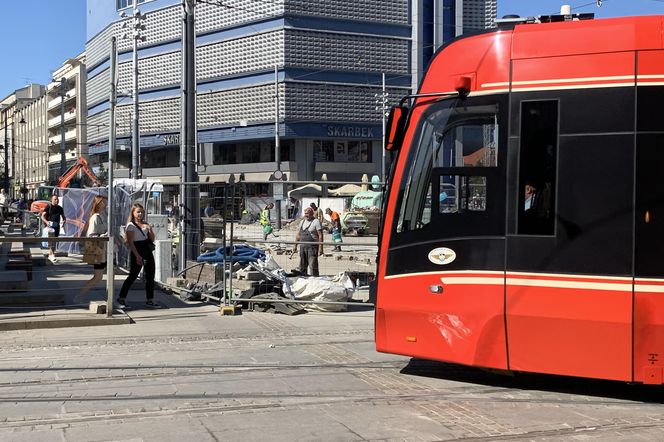 Remont torowisk w Katowicach na Rynku