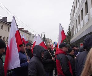 Protest rolników w Białymstoku. Przemarsz ulicami miasta 4 marca