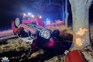 Tragiczny wypadek pod Łosicami. 29-latek roztrzaskał się skodą na drzewie. Nie żyje