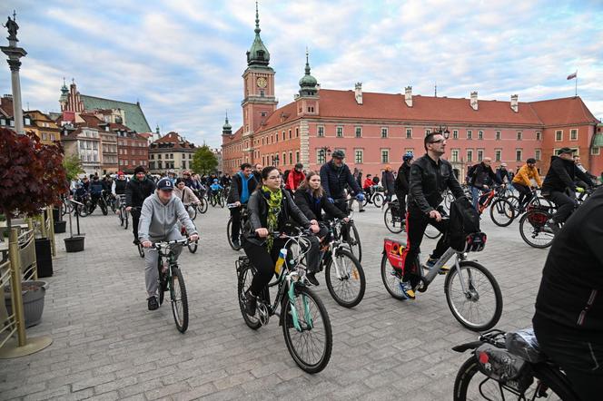 Rowerowa Masa Krytyczna na ulicach Warszawy