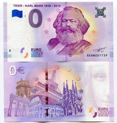 Miasto Trewir sprzedaje banknoty Euro z wizerunkiem Marksa