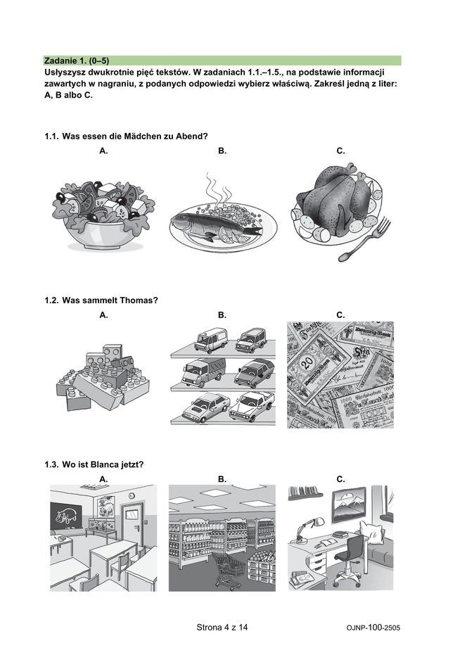 Egzamin ósmoklasisty niemiecki 2025 - arkusz CKE 15.05.2025