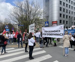 Protest pielęgniarek w Krakowie 12.04.