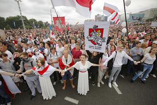 Wielka manifestacja na Białorusi