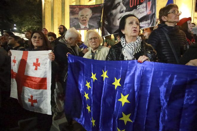 Wielkie protesty w Gruzji. Tłum wygwizdał Orbana 