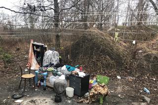 W krzakach pod blokiem na wrocławskim Gaju osiedliła się para bezdomnych!