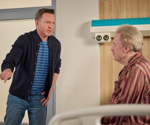 Na Wspólnej odc. 4036. Wojtek (Wojciech Błach), Juliusz (Daniel Olbrychski)