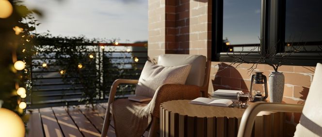 Minimalistyczny balkon