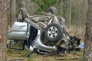 Wypadek toyoty we wsi Frącki