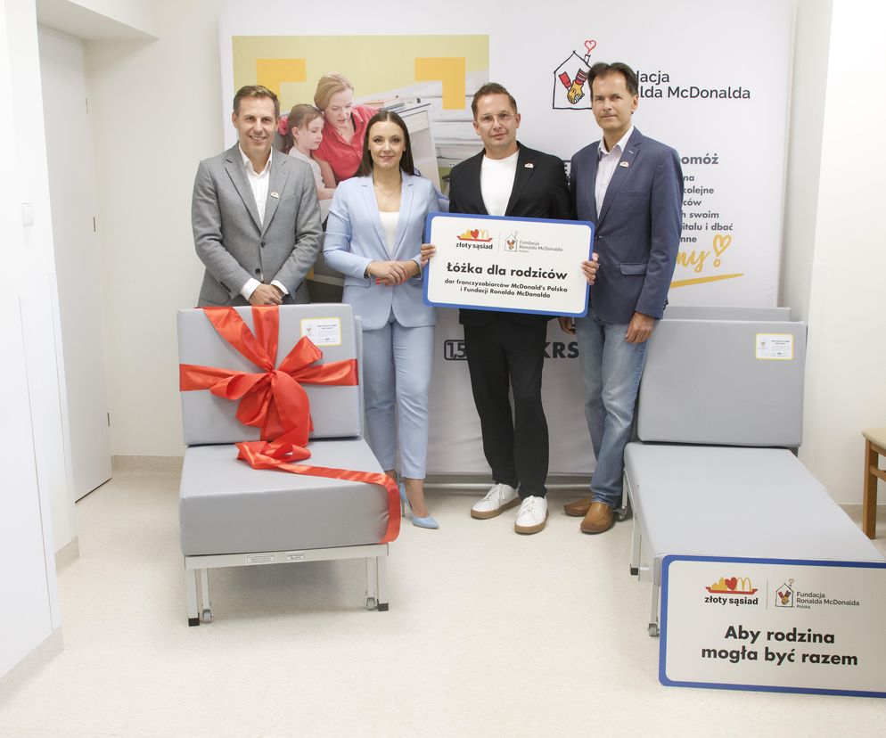 Franczyzobiorcy McDonald’s znów przekazują łóżka dla rodziców hospitalizowanych dzieci. Wsparcie na wagę złota
