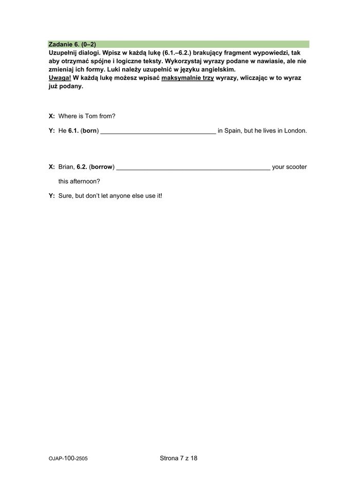 Egzamin ósmoklasisty język angielski 2025: ARKUSZE CKE [15.05.2025]