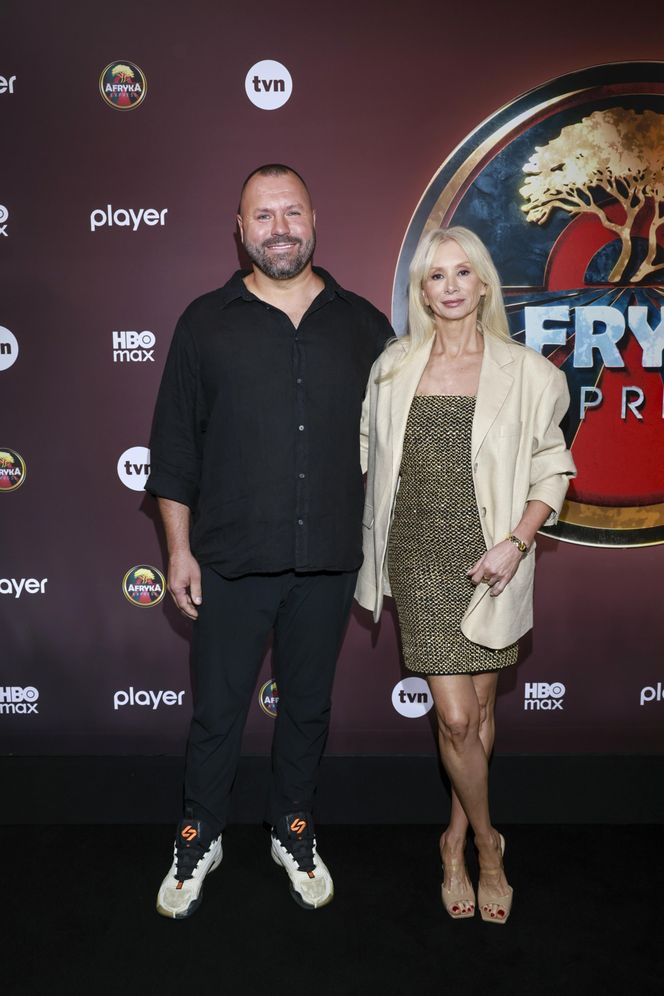 Piotr Domaniecki i Ewa Gawryluk na pokazie "Afryka Express"