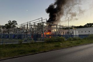 Pożar stacji przekaźnikowej