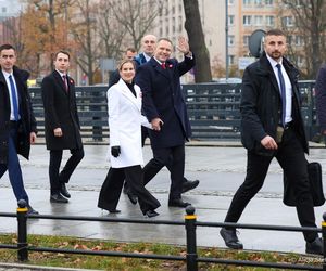 Marta Nawrocka w czasie obchodów Narodowego Święta Niepodległości