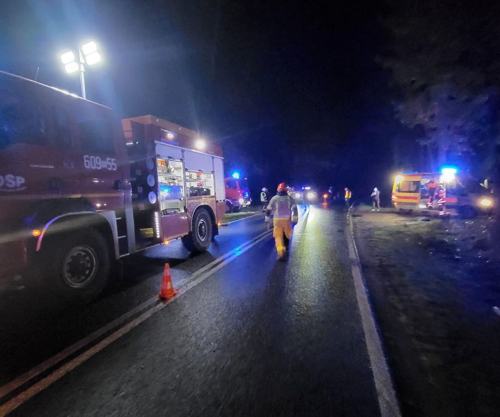 Tragiczny wypadek na Dolnym Śląsku. Auto ścięło drzewa
