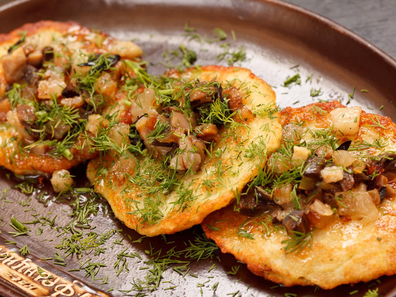 Placki ziemniaczane z podgrzybkami