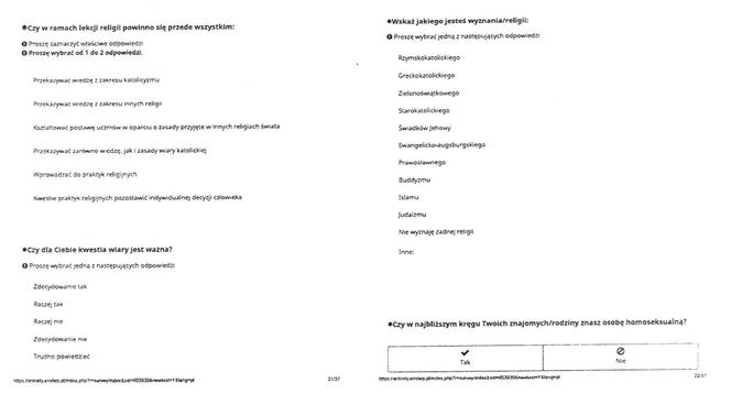 Ankieta kuratorium dla 13 i 14-latków