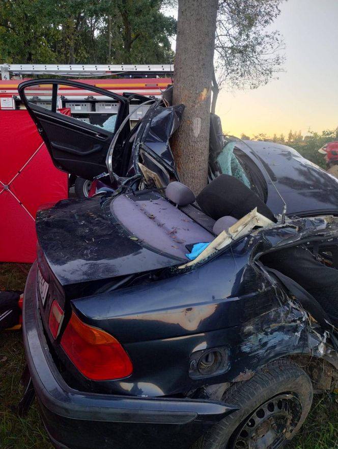 Tragiczny wypadek w Zalesiu. Nie żyje 23-letni kierowca BMW