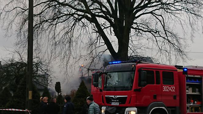 Pożar domu przy ulicy Zielonej. 