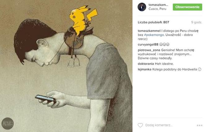 Tomasz Kammel na wakacjach drwi z graczy w "Pokemon GO"