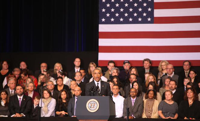 Barack Obama w Copernicus Center w Chicago