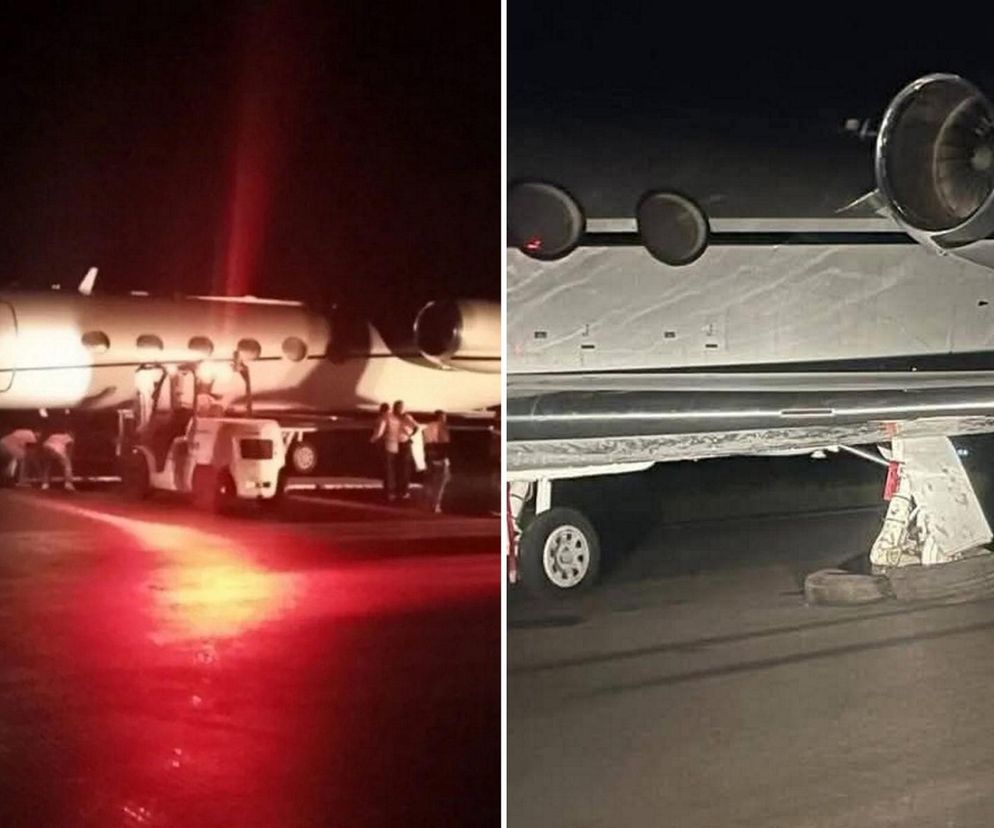 Pękła opona w smaolocie z prezydentem.