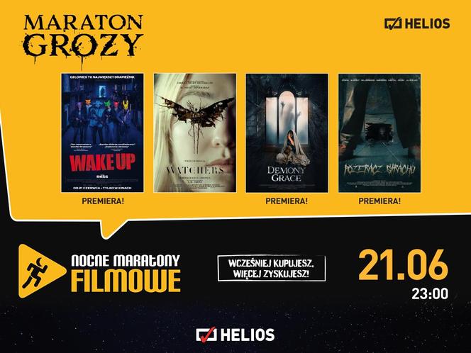 Siedlecki Helios zaprasza 21 czerwca na Maraton Grozy z czterema filmami!