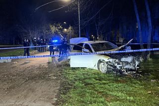Policyjny pościg ulicami Warszawy. BMW w płomieniach 