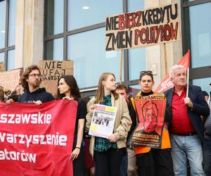 Protest przeciwko programowi Mieszkanie na Start w Warszawie