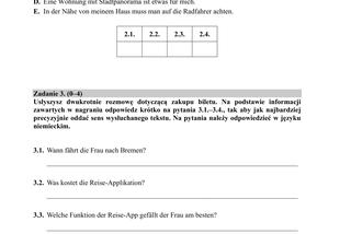 Egzamin ósmoklasisty 2020 - język niemiecki [ARKUSZ CKE]