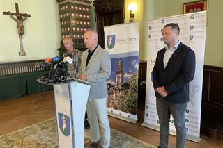Konferencja prasowa, na której przekazano decyzje w sprawie Sandecji Nowy Sącz