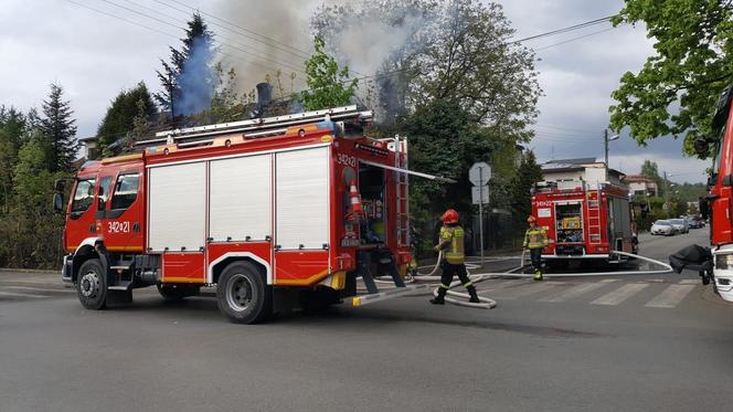Pożar budynku przy ul. Paderewskiego