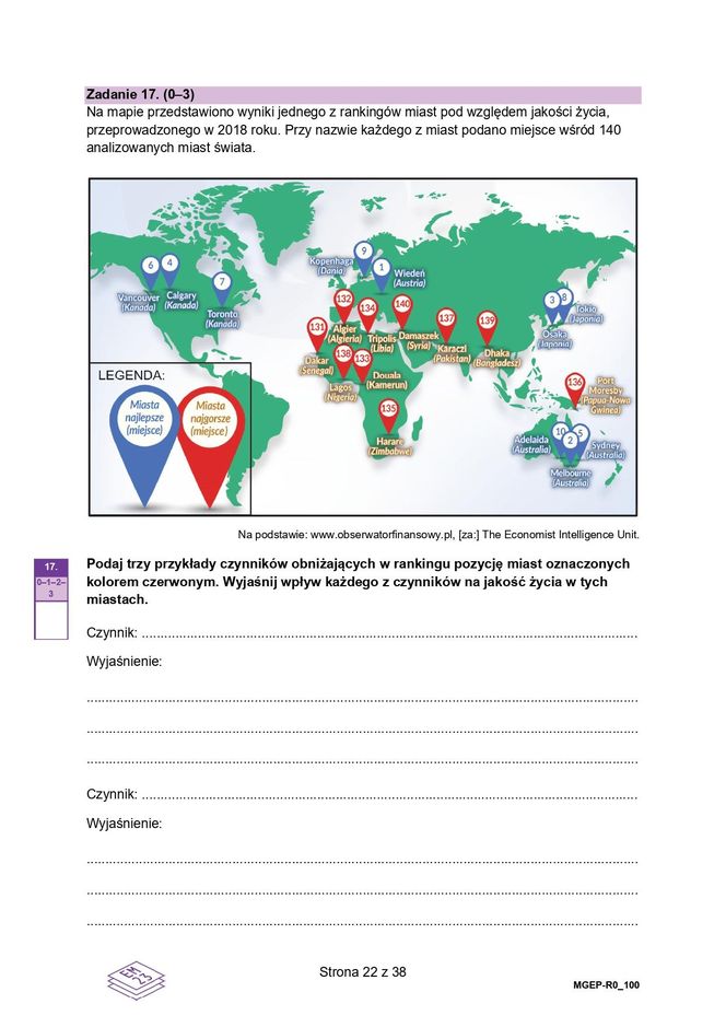 Matura próbna 2024 geografia