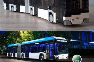 Autobus wodorowy Solaris Urbino 18 hydrogen z klocków LEGO