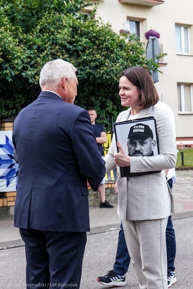 Otwarcie Skweru Wolnej Białorusi w Białymstoku