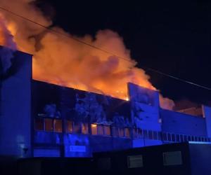  Pożar hali produkcyjnej w Mikołowie - Kamionce. Na miejscu kilkanaście zastępów straży! 