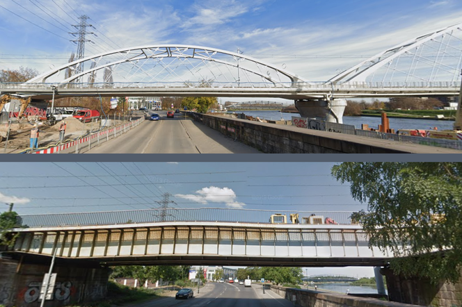 Most kolejowy nad Wisłą kiedyś i dziś