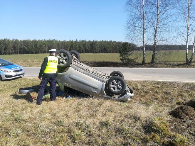 Toyota RAV4 dachowała w rowie! Kierowca był pijany i miał sądowy zakaz kierowania pojazdami