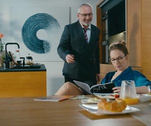 M jak miłość, kulisy serialu: Sylwia (Hanna Turnau), Werner (Jacek Kopczyński)