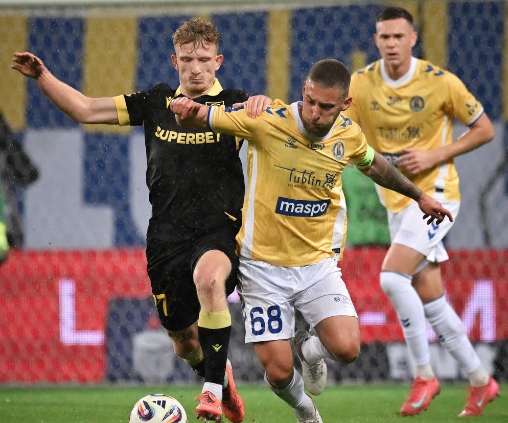 Piłkarze Motoru Lublin podczas meczu z GKS Katowice