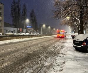 Trudne warunki drogowe w Warszawie