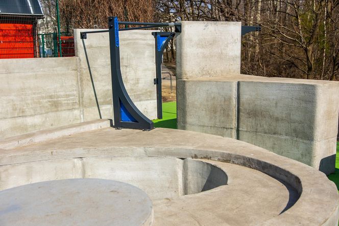 Flowpark do ćwiczenia parkouru, park Przy Bażantarni