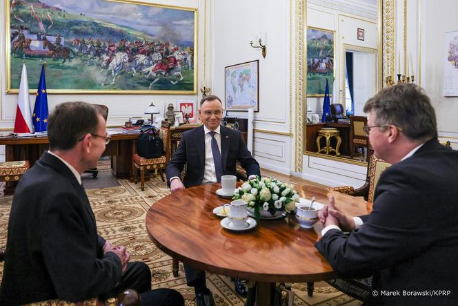 Maciej Wąsik i Mariusz Kamiński w Pałacu Prezydenckim