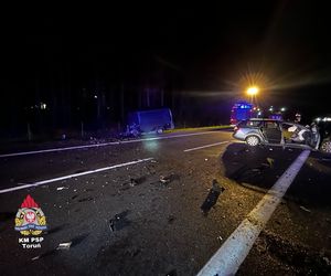 Poważny wypadek na S10 pod Toruniem. 5 osób poszkodowanych