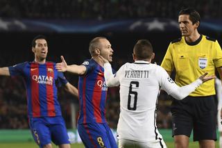Skandal! Sędzia meczu Barcelona - PSG krzyczał do piłkarzy, żeby się pierd***