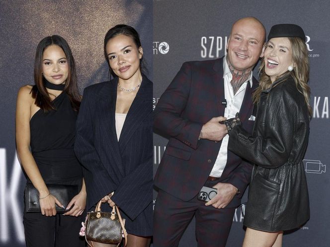 Artur Szpilka i kobiety na premierze filmu "Szpilka"
