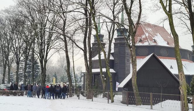 Pogrzeb górnika z kopalni Bielszowice