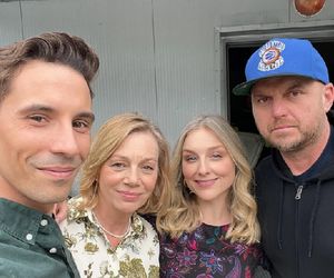 Barwy szczęścia. Tomasz (Jakub Sokołowski), Wanda (Maja Barełkowska), Grażyna (Kinga Suchan), reżyser Michał Węgrzyn