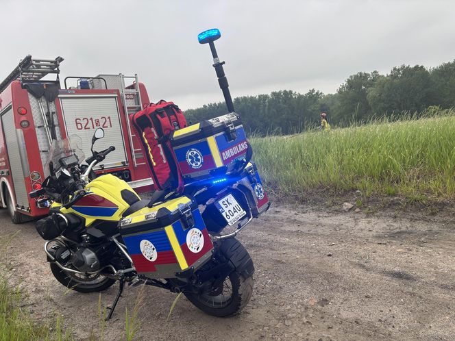 Wypadek wiatrakowca w Świętochłowicach