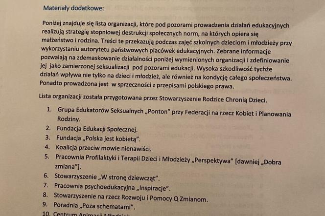Czarna lista Barbary Nowak. Kilkaset organizacji, które są niepożądane w szkołach